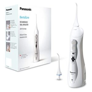 Panasonic EW1411H845 irygator z 4 trybami strumienia (silny tryb JET 590 kPa tryb AIR IN z drobnymi bąbelkami powietrza tryb INTERDENTAL) biało-szary