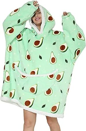 Ruiuzioong Bluza z kapturem oversize koc - super miękka, ciepła i wygodna bluza dla dorosłych kobiet i dziewcząt