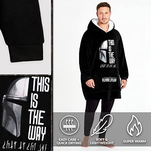 Disney Męska bluza z kapturem The Mandalorian, polarowa, oversize'owa - obrazek 4