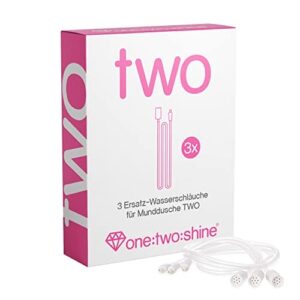 ONE:TWO:SHINE 3 x wąż zapasowy do irygatora jamy ustnej TWO | zapasowy przewód doprowadzający wodę 60 cm w ekonomicznym opakowaniu 3 szt