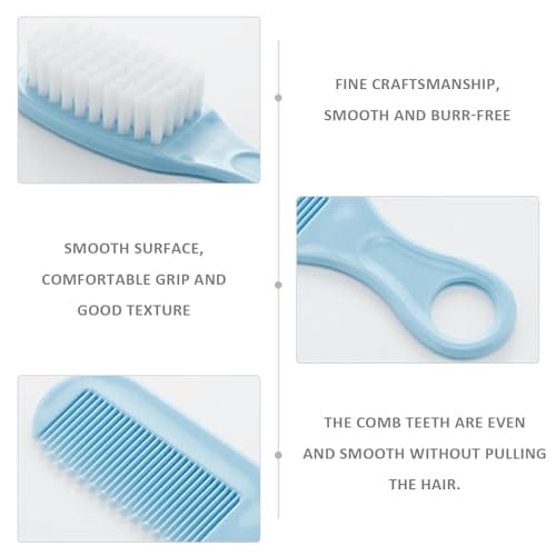 Zestaw 4 szczoteczek do włosów dla niemowląt szczoteczek do masażu zestaw grzebieni silikonowej szczoteczki do pielęgnacji grzebień dla niemowląt miękka szczotka do włosów dla dzieci i noworodków - obrazek 6