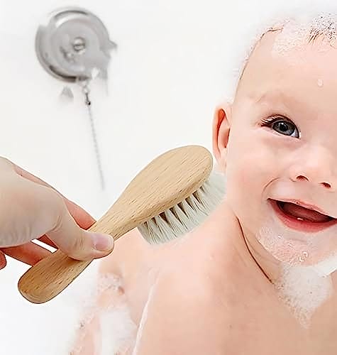 Brushy zestaw 4 drewnianych szczoteczek do włosów i grzebieni dla dzieci szczotka z naturalnym włosiem drewniana szczotka z włosiem 1 zestaw - obrazek 8