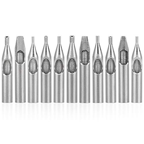 Tattoo Zubehörteil 11 Stück/Kit, Tattoo Einweg Set Tätowierungs Düsen Spitzen Edelstahl Zubehörteil Maschinengewehr Rohr Griff Kasten Satz von entkeimte Zubehörteil 3 5 7 RT FT 3D 5D 8D - obrazek 4