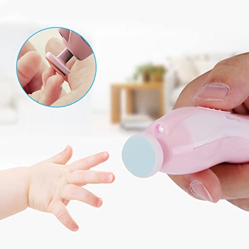 Obcinacz Do Paznokci Dla Niemowląt Elektryczny Zestaw Do Pielęgnacji Paznokci Paznokcie Dla Noworodków Bezpieczeństwo Malucha (Różowy) - obrazek 7