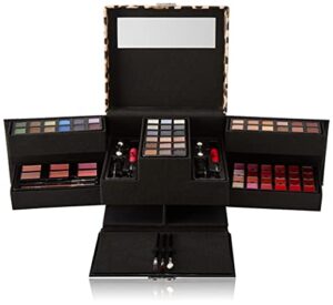 Ekskluzywny Zestaw do Makijażu - 87 elementów - Prezent na Boże Narodzenie dla kobiet - Pudełko z kosmetykami, wyróżniające się głównymi cechami: Połysk! Makijaż i akcesoria