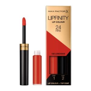 Max Factor Lipfinity Lip Colour 24h - dwufazowa szminka o długotrwałym efekcie, pomadka do ust 2 w 1, trwałość do 24h, nr 130 Luscious