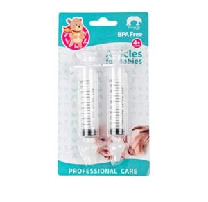 Petipeton Baby Nasal Syringe - Wysokiej jakości oczyszczacz nosa - Urządzenie do płukania - Bez BPA i ftalanów - Opakowanie 2 sztuki