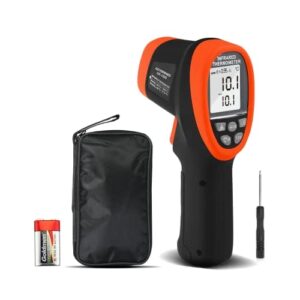 GOYERRNES Pyrometer 30:1 Industrial -58℉ to 2732℉ Cyfrowy termometr podczerwieni z laserem bezdotykowym do wysokich temperatur w przemyśle