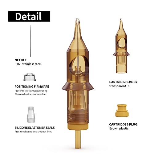 20pcs Profi Tattoo Nadeln Set, Harsso 3RL/5RL/7RL/9RL/7RM/9RM Cartridge Tattoonadel Kit zum Linen & Shaden, hygienisch und sicher (1207RM) - obrazek 6