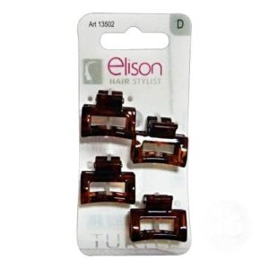 Zestaw 6 GABBIANO Szczypce 13502 Mini Klasyczny Żółw 4 Sztuk (13410) Akcesoria Do Włosów - Narzędzia i akcesoria do makijażu, plastikowy materiał, wymiary 10 x 8 x 10 cm