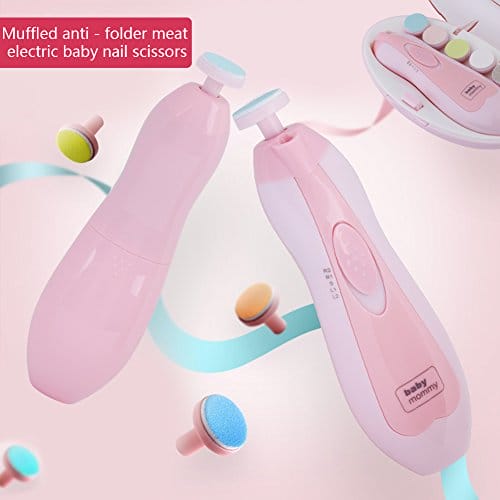 Obcinacz Do Paznokci Dla Niemowląt Elektryczny Zestaw Do Pielęgnacji Paznokci Paznokcie Dla Noworodków Bezpieczeństwo Malucha (Różowy) - obrazek 6