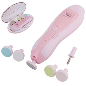 Obcinacz Do Paznokci Dla Niemowląt Elektryczny Zestaw Do Pielęgnacji Paznokci Paznokcie Dla Noworodków Bezpieczeństwo Malucha (Różowy)