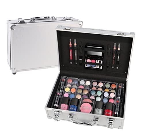 Zestaw do makijażu ZMILE Cosmetics - Kosmetyki Wegańskie, 51 sztuk w aluminiowej walizce