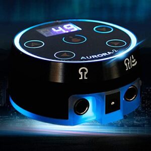 Tattoo-Netzteil-Kit - SOTICA Aurora Touchscreen-Tattoo-Power Mini-Dual-LCD-Intelligentes digitales Netzteil mit Netzteil-Netzstecker für rotierende Tattoo-Maschinen Tattoo-Kit Tattoo-Zubehör