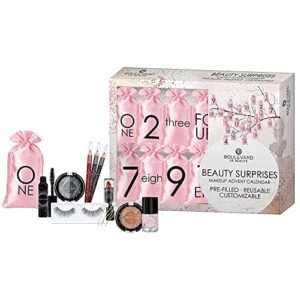 Boulevard de Beauté – Beauty Surprise: Kalendarz adwentowy z 24 niespodziankami do makijażu oczu, ust i twarzy w eleganckim pudełku – idealny prezent dla dziewcząt i kobiet