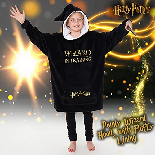 Harry Potter Bluza z kapturem dla dziewczyn, polarowy koc z kapturem o - obrazek 5