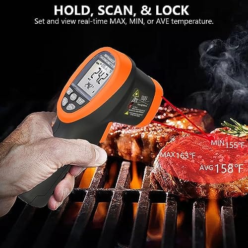 Laserowy termometr podczerwieni 2732 High Temperature Gun -50~1500℃(-58~2732°F) z podwójnym laserem, błyskawicznym podświetleniem LCD i alarmem - idealny do przemysłu elektrycznego i motoryzacyjnego - obrazek 6