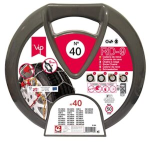 RD9 – Łańcuchy śniegowe z metalu mm rozmiar nr 40 2 sztuki w zestawie rękawiczki