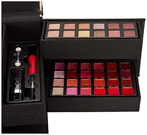 Ekskluzywny Zestaw do Makijażu - 87 elementów - Prezent na Boże Narodzenie dla kobiet - Pudełko z kosmetykami, wyróżniające się głównymi cechami: Połysk! Makijaż i akcesoria - obrazek 2