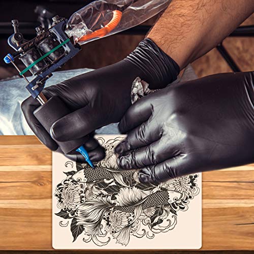 10 Stück Tattoo Übungshaut, Tattoo Skin Practice Doppel Seiten Tattoo mit 2 Stück Temporäre Tattoo Schablonen, Gefälschte Silikonhaut zum Temporären Tätowieren für Anfänger und Tätowierer - obrazek 6