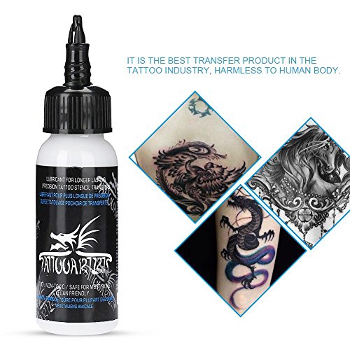 Stencil Stuff,Tattoo Transfer Creme, 30ml Professionelle Tattoo Transfer Gel Schablone Primer Stuff Creme Tattoo Zubehör (30ml) - obrazek 7