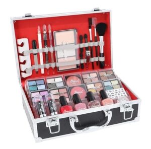 Love Urban Beauty Divine Beauty Vegan French Manicure Makeup Box – 76-Piece Makeup Sets – Ideal Vanity Case for Home