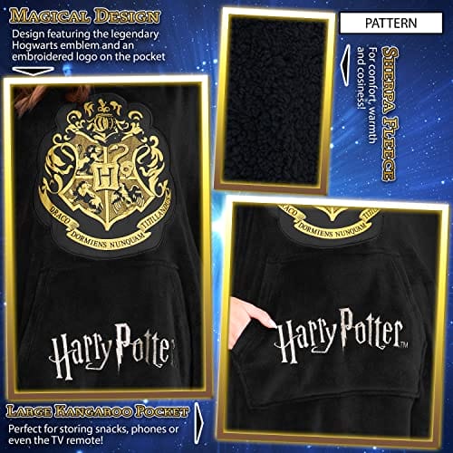 Harry Potter Koc oversize z kapturem dla kobiet, mężczyzn i nastolatkó - obrazek 4