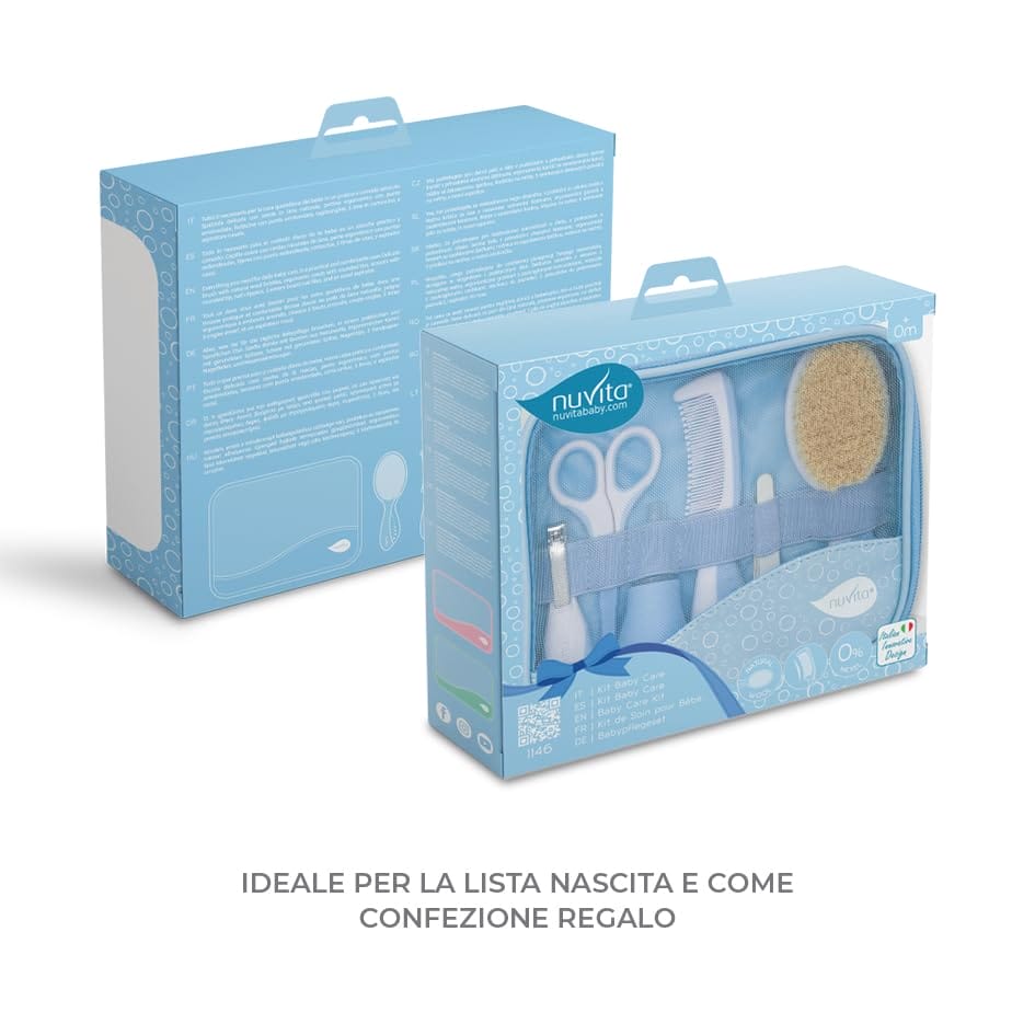 Nuvita 1146 | Kompletny zestaw do pielęgnacji dziecka | Trousse do kąpieli | Uroda dla niemowląt | Nożyczki do paznokci i włosów | Idealny do przedszkola i podróży bez BPA | English Rose - obrazek 4