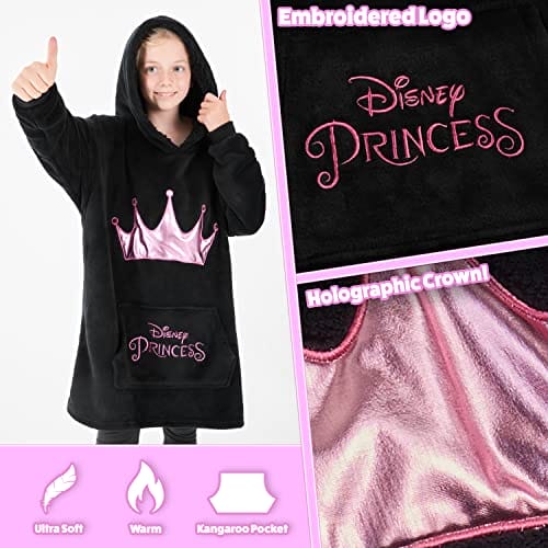 Disney Bluzy dla dziewczynek, dziecięca bluza z kapturem oversize, Sti - obrazek 3