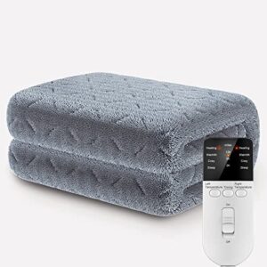 Elektryczny koc H2 Life z funkcją usuwania zaskórników, 180 x 150 cm, 4 ustawienia ciepła, wodoodporny, bezpieczny, energooszczędny, automatyczne wyłączanie, certyfikat CE RoHS