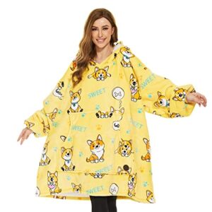 Damska Bluza Z Kapturem, Ponadwymiarowy Koc Z Kapturem Bardzo Miękka I