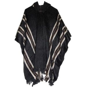 Gamboa Ręcznie robione ponczo z wełny alpaki, męska bluza z kapturem,