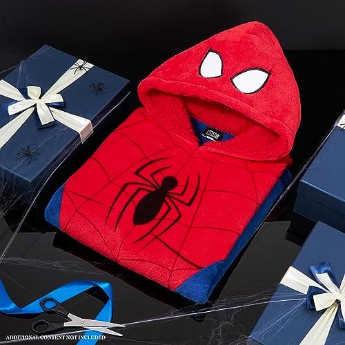 Bluza Polarowa Marvel Spiderman dla Chłopców i Nastolatków – Przytulny Koc z Kapturem w Jednym Rozmiarze – Prezenty Spiderman dla Chłopców - Oficjalny Marvel Fanartikel - obrazek 6