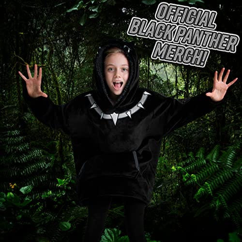 Marvel Koc z kapturem Oversize dla mężczyzn Avengers Black Panther Cap - obrazek 3