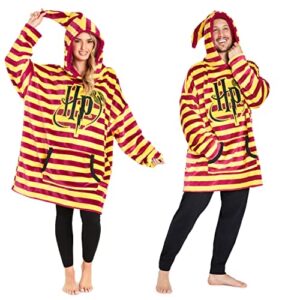 Harry Potter Damskie bluzy z kapturem oversize koc z kapturem - Oficjalny Harry Potter Merchandise z kieszonką kangurką i podszewką z Sherpa Fleece