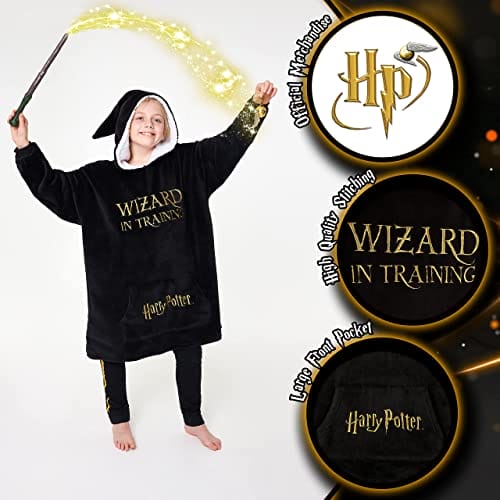 Harry Potter Bluza z kapturem dla dziewczyn, polarowy koc z kapturem o - obrazek 6
