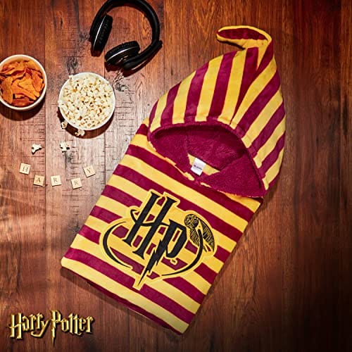 Harry Potter Bluza z kapturem dla dziewcząt - Oversizowa bluza z kapturem Koc Harry Potter Prezenty (czerwony) - obrazek 3