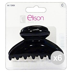 Zestaw 6 GABBIANO Zacisk 13464 Duży Classic Black(13407) Akcesoria Do Włosów - Najlepsze narzędzia i akcesoria makijaż