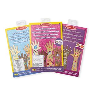 Melissa & Doug | 3er-Pack – Temporäre Metallic-Tattoos und Meine ersten temporären Tattoos in Blau und Rosa