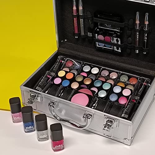Zestaw do makijażu ZMILE Cosmetics - Kosmetyki Wegańskie, 51 sztuk w aluminiowej walizce - obrazek 3