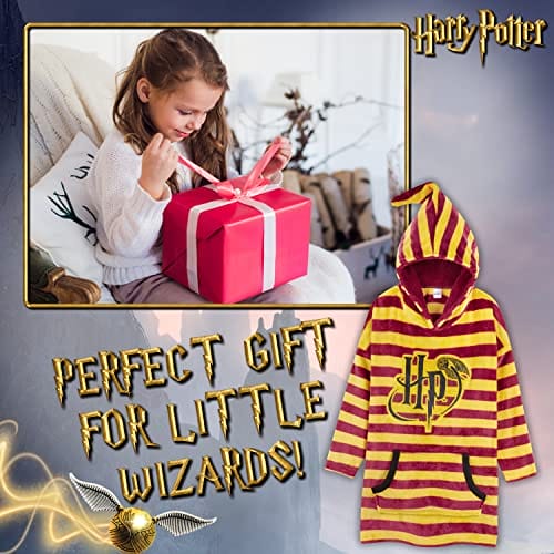 Harry Potter Bluza z kapturem dla dziewcząt - Oversizowa bluza z kapturem Koc Harry Potter Prezenty (czerwony) - obrazek 5