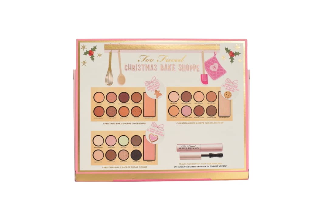 Zestaw do makijażu Too Faced Christmas Bake Shoppe - Paletki o tematyce świątecznych ciasteczek dla oczu i twarzy, które pachną równie dobrze, jak wyglądają - obrazek 3