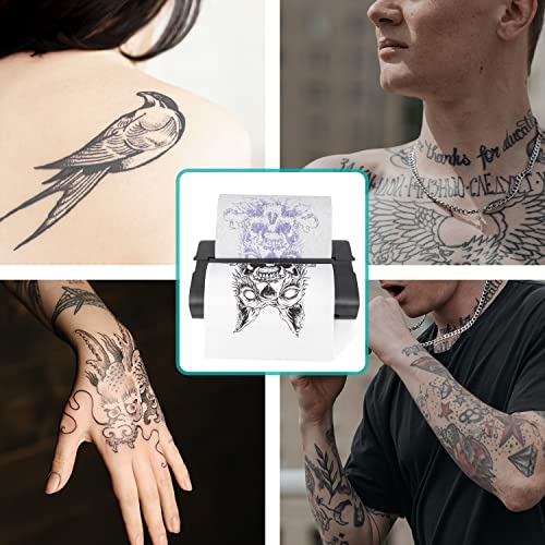 LifeBasis Professionelle Tattoo Transfer Maschine Schablonenmaschine Thermal Stencil Machine Thermodrucker Kopierer Printer mit 20 Blätter für Temporäre Tattoo Artist upgrade Version - obrazek 7
