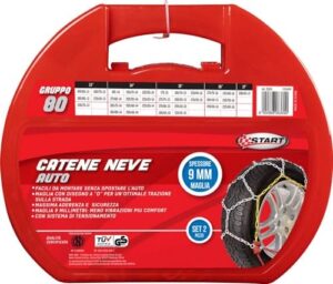 ŁAŃCUCHY ŚNIEŻNE START 9 MM-GR.80 - Łatwy montaż, optymalna przyczepność, homologacja ONORM 5117