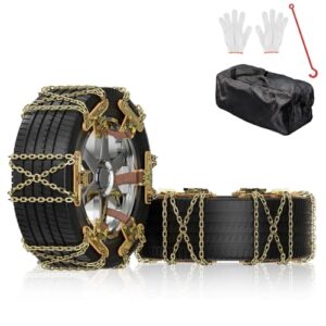 ZIKEBTUY Łańcuchy śniegowe antypoślizgowe regulowane - bezpieczna jazda w trudnych warunkach