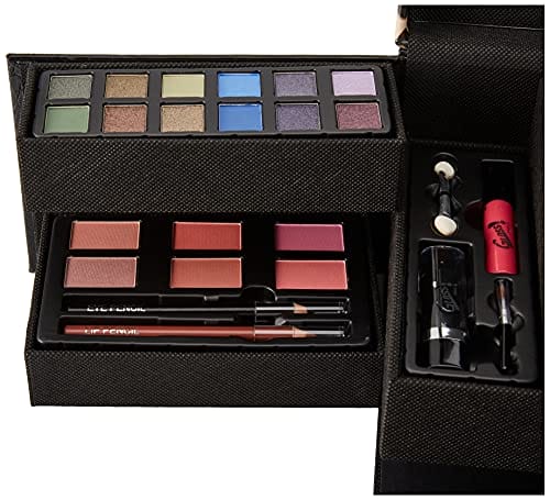 Ekskluzywny Zestaw do Makijażu - 87 elementów - Prezent na Boże Narodzenie dla kobiet - Pudełko z kosmetykami, wyróżniające się głównymi cechami: Połysk! Makijaż i akcesoria - obrazek 3