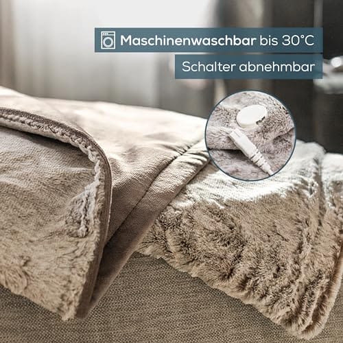 Beurer HD 150 XXL Nordic koc grzewczy, elektryczny koc grzewczy z auto - obrazek 5