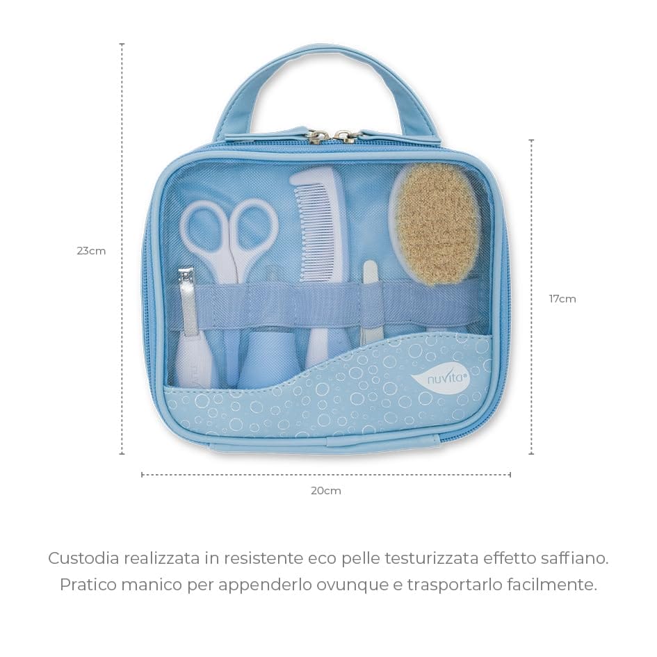 Nuvita 1146 | Kompletny zestaw do pielęgnacji dziecka | Trousse do kąpieli | Uroda dla niemowląt | Nożyczki do paznokci i włosów | Idealny do przedszkola i podróży bez BPA | English Rose - obrazek 5