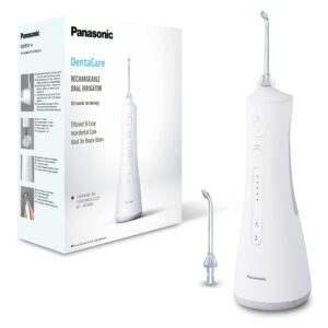 Personalcare EW1511W503 | Jet dentaire - Technologie ultrasonique 5 puissances réglables 1 canule Sans fil Réservoir 200 ml 10 min d'autonomie 1600 pulsations/min Blanc