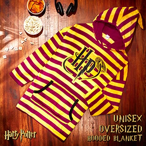 Harry Potter Damskie bluzy z kapturem oversize koc z kapturem - Oficjalny Harry Potter Merchandise z kieszonką kangurką i podszewką z Sherpa Fleece - obrazek 6
